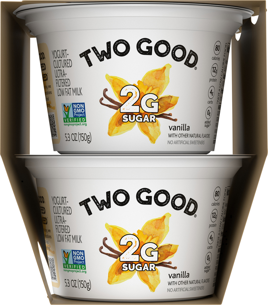 Two Good Yogurt, Vanilla, 4 Pack-Planogram-Left