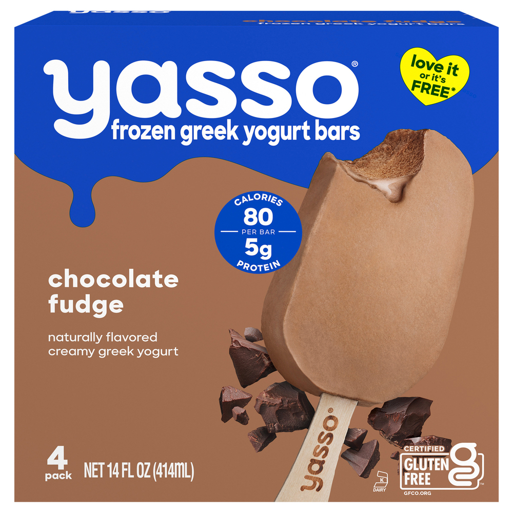 Yasso Yogurt Bars, Greek, Chocolate Fudge, 4 PacksMain