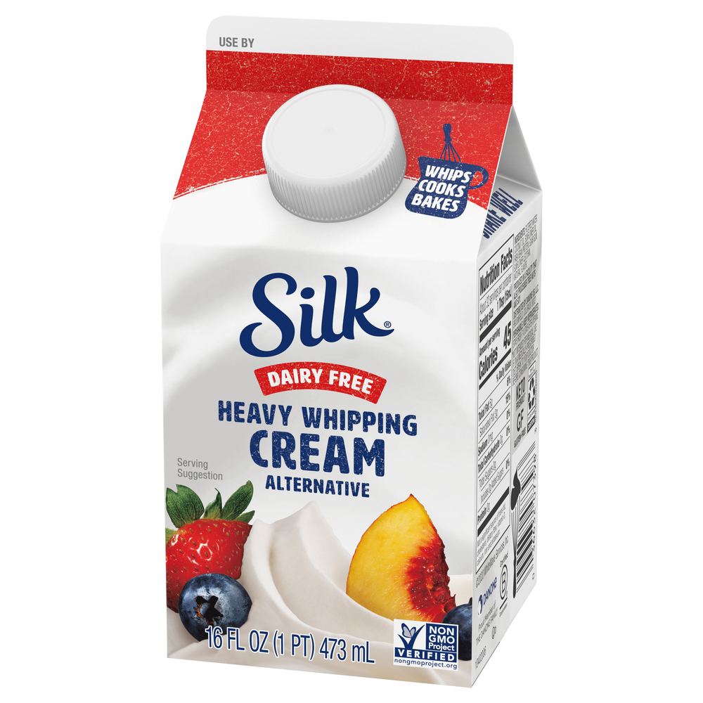 Silk Whipping Cream, Dairy Free, Heavy, AlternativeFrontRightElevated