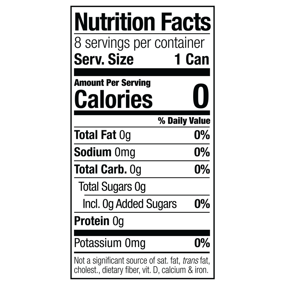 Polar Seltzer Cranberry Lime Nutrition Facts