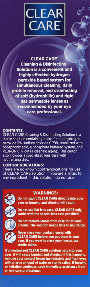 Clear Care Triple Action Cleaning And Disinfecting Solution - Twin