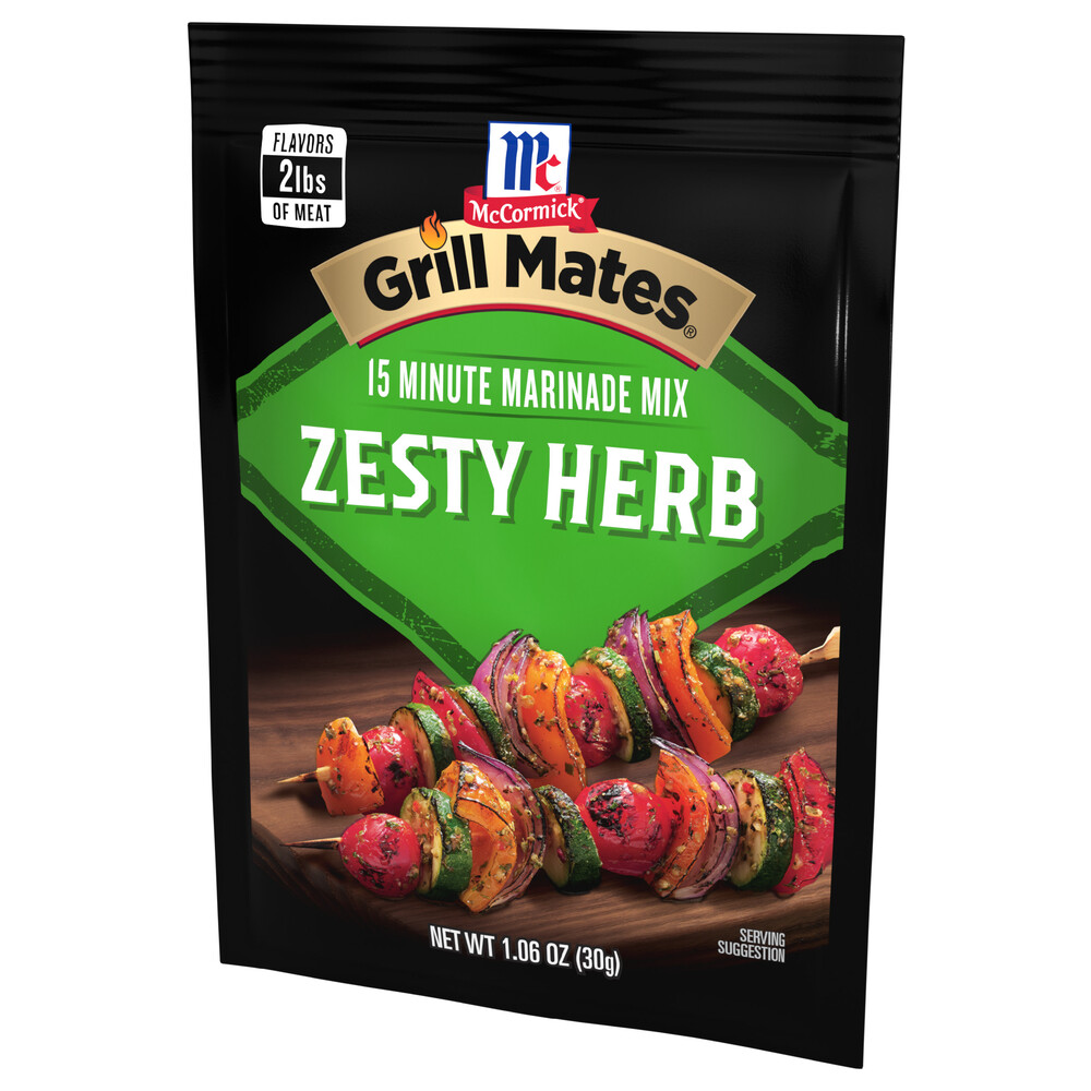 McCormick Grill Mates Zesty Herb Marinade Seasoning MixFrontRight