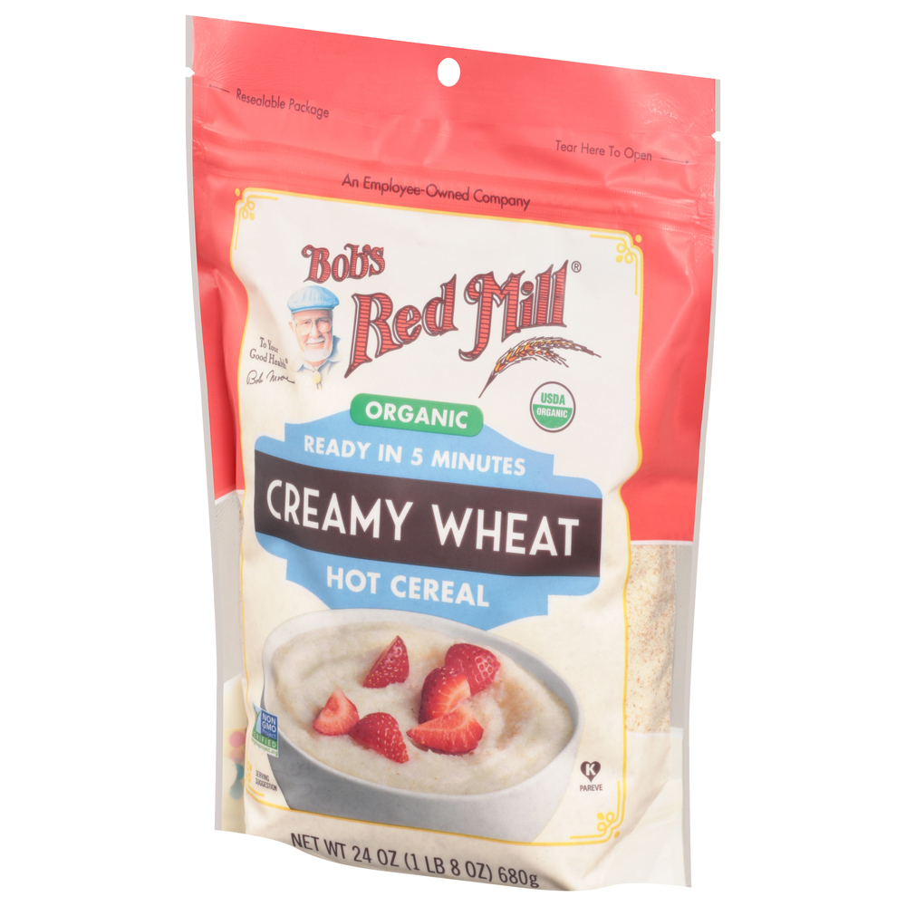 Bob's Red Mill Hot Cereal, Organic, Creamy WheatFrontRightElevated