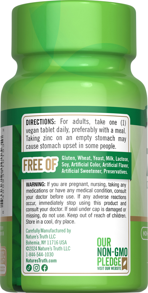 Nature's Truth Zinc Chelated