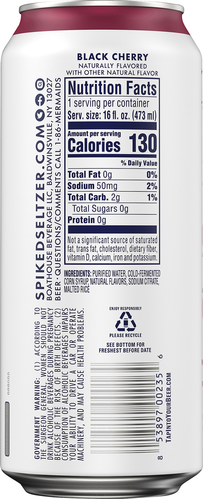 Bon Viv Spiked Seltzer, Black Cherry