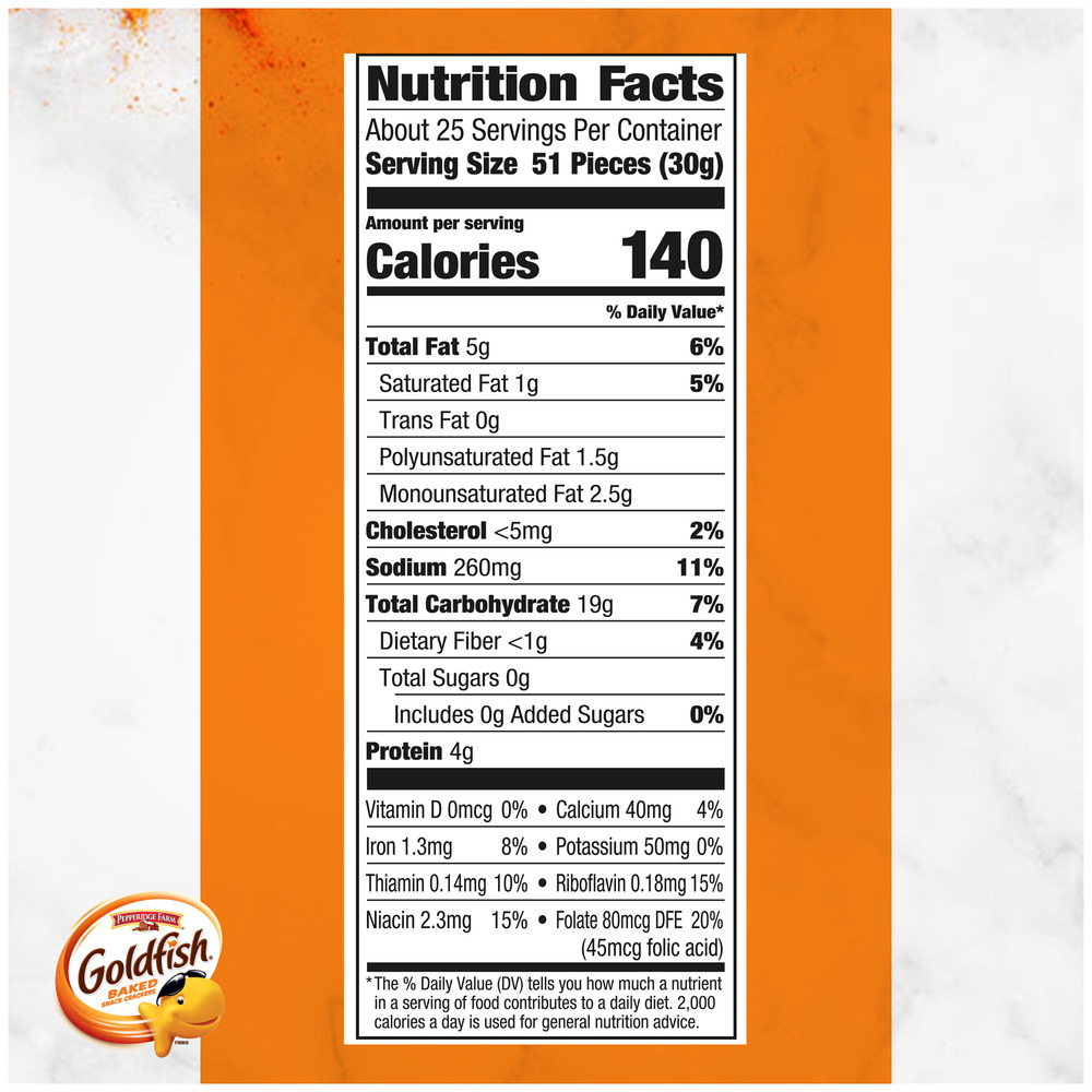 Goldfish Snack Crackers, Xtra Cheddar, Flavor Blasted, BakedNutrition