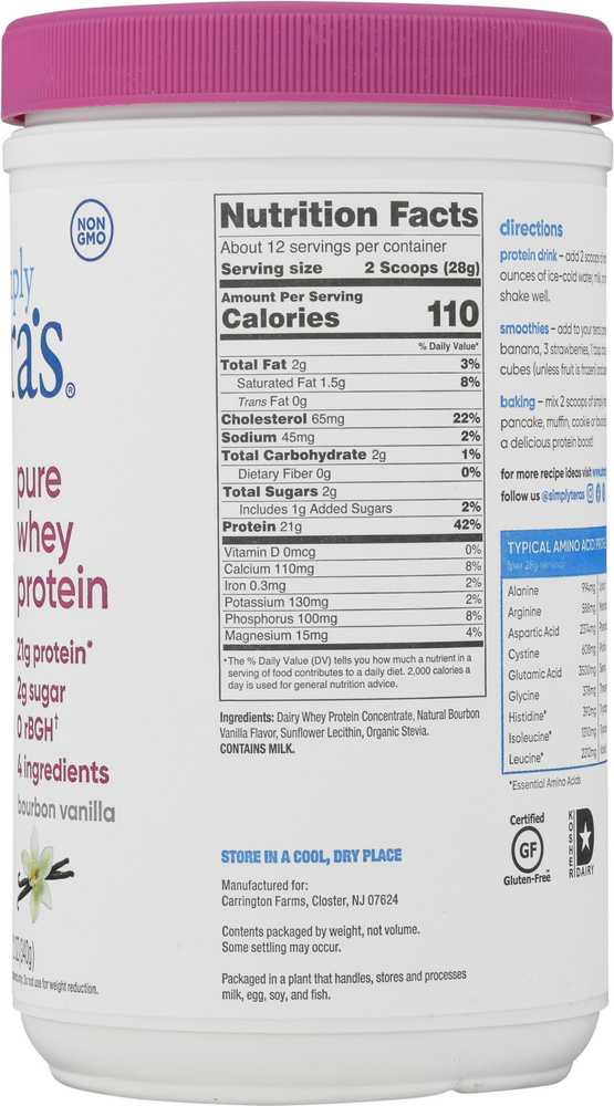 TERAプレミアムパッケージ【TERA RMT】 Tera's Whey Protein Powder, Grass-Fed, Lactose Free, Bourbon