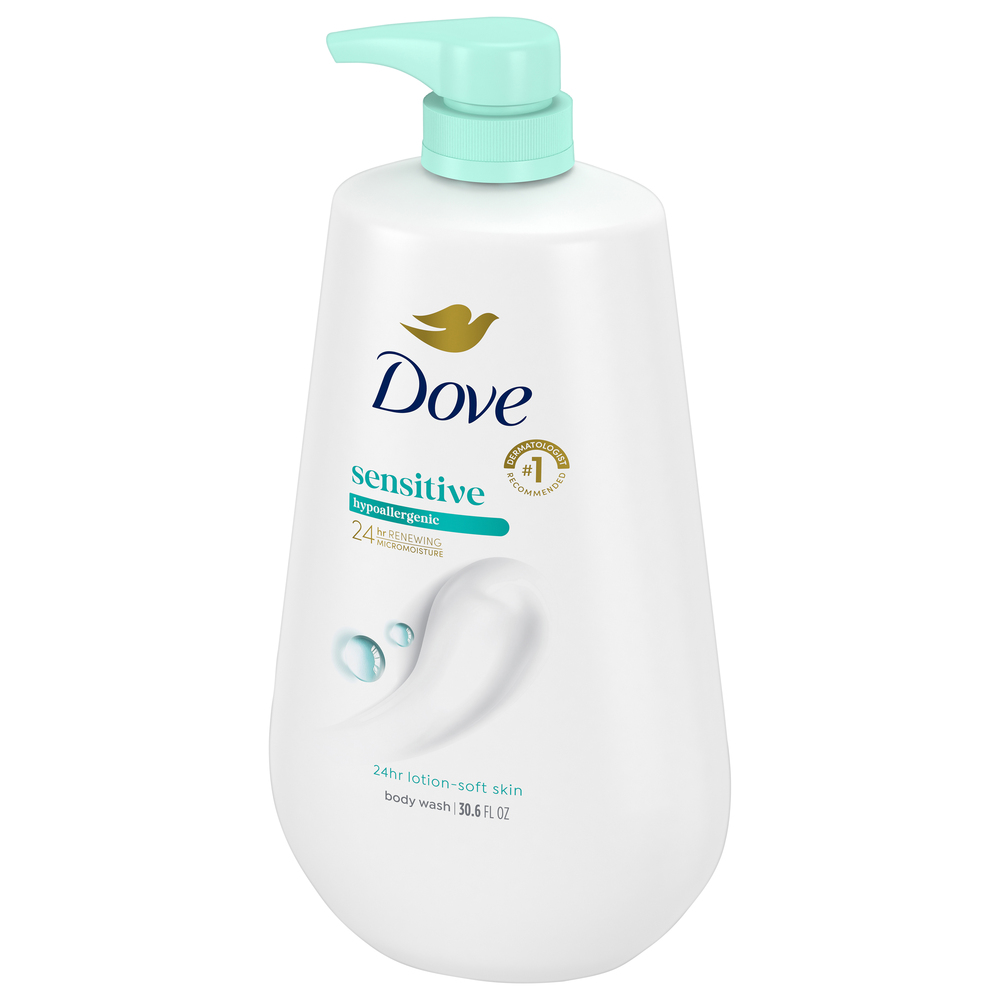 Dove Body Wash, Sensitive Skin, HypoallergenicFrontRightElevated
