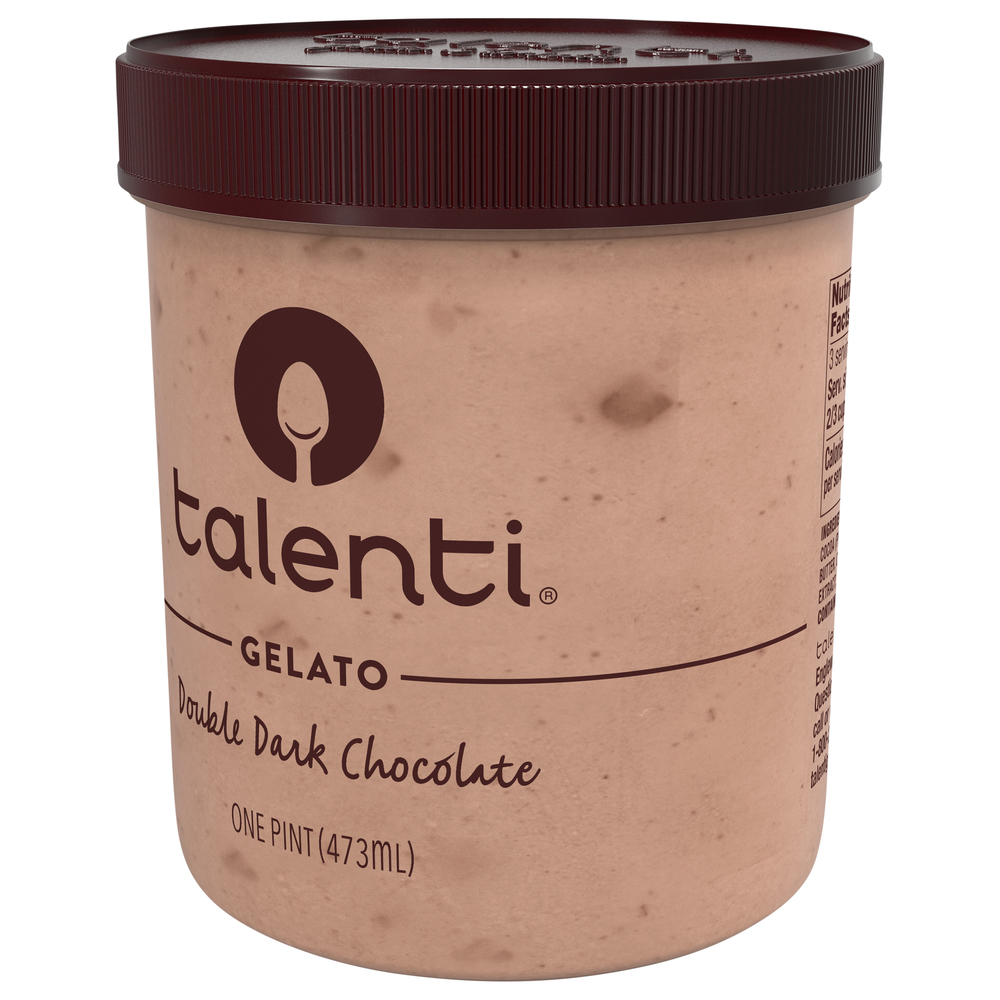 Talenti Gelato, Double Dark Chocolate-Front-Right-Elevated