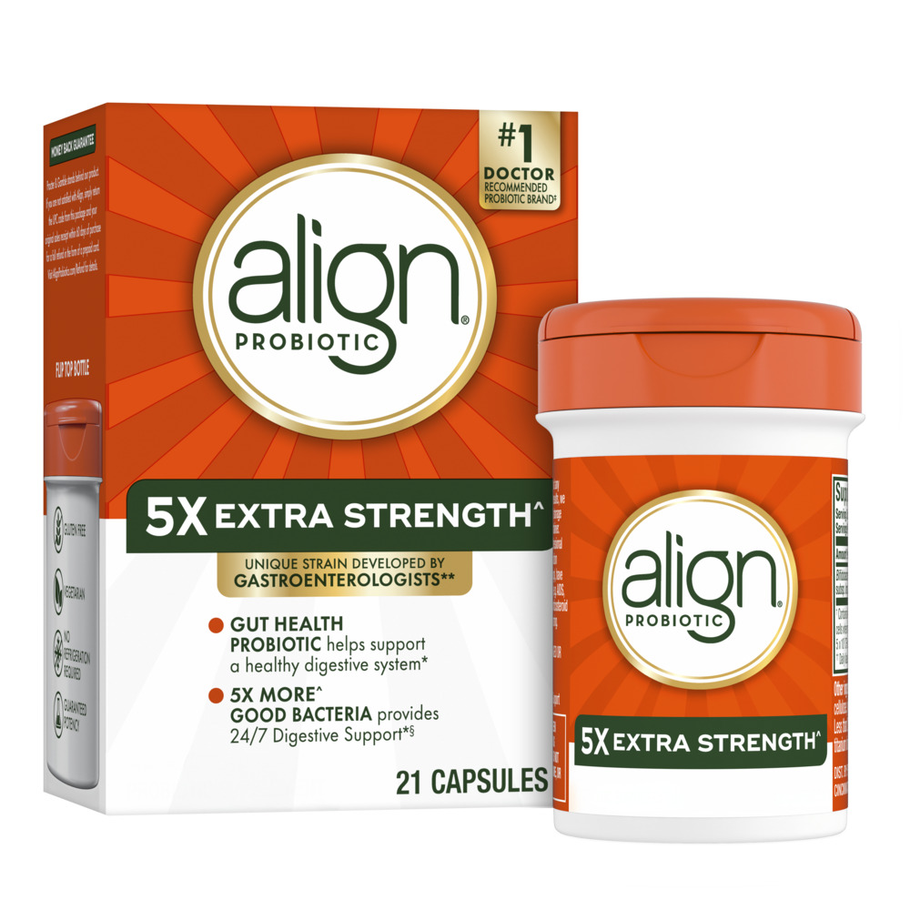 Align Digestive Support Probiotic Extra Strength, 5X More Good
