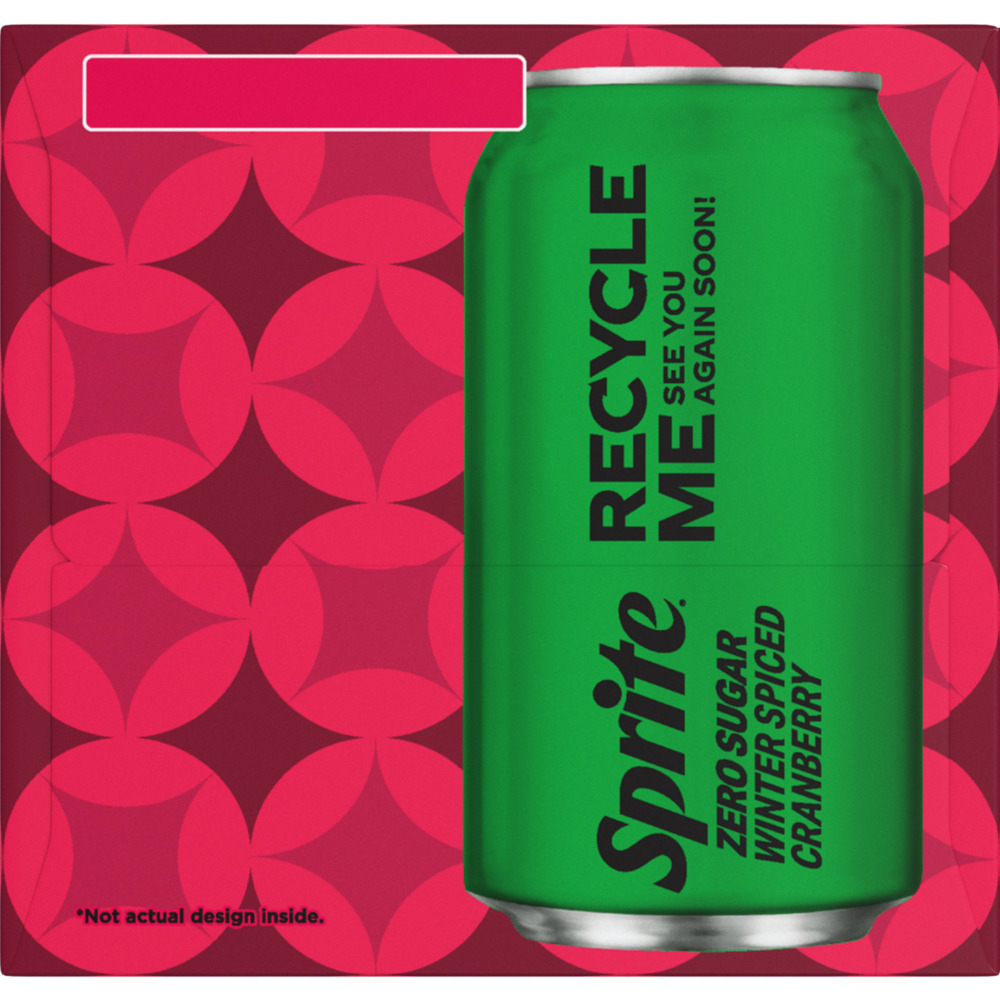 Sprite Zero Sugar Winter Spiced Cranberry Caffeine Free Soda Soft