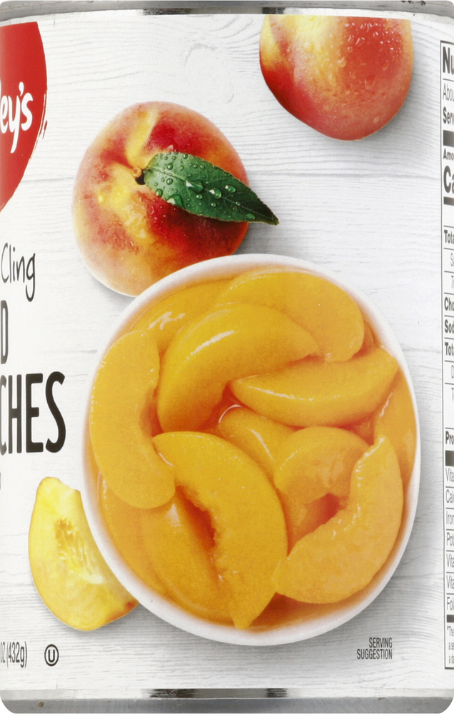 Raley's Peach, in Heavy Syrup, Yellow Cling, Sliced
