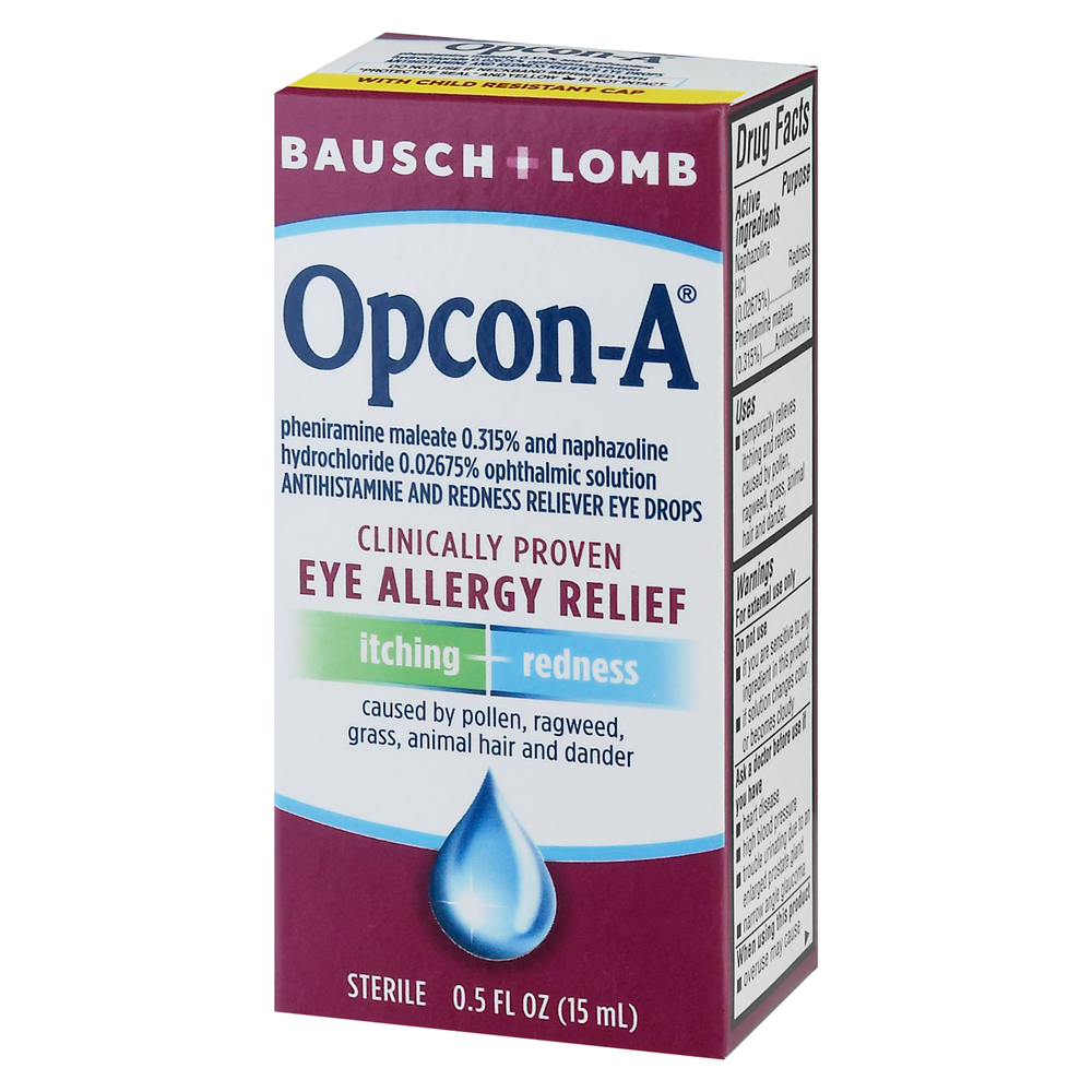 OpconA Eye Drops, Sterile, Eye Allergy ReliefFrontRightElevated