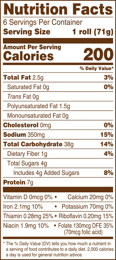 Alfaros Artesano Bakery Bread, Sausage RollsNutritionFacts