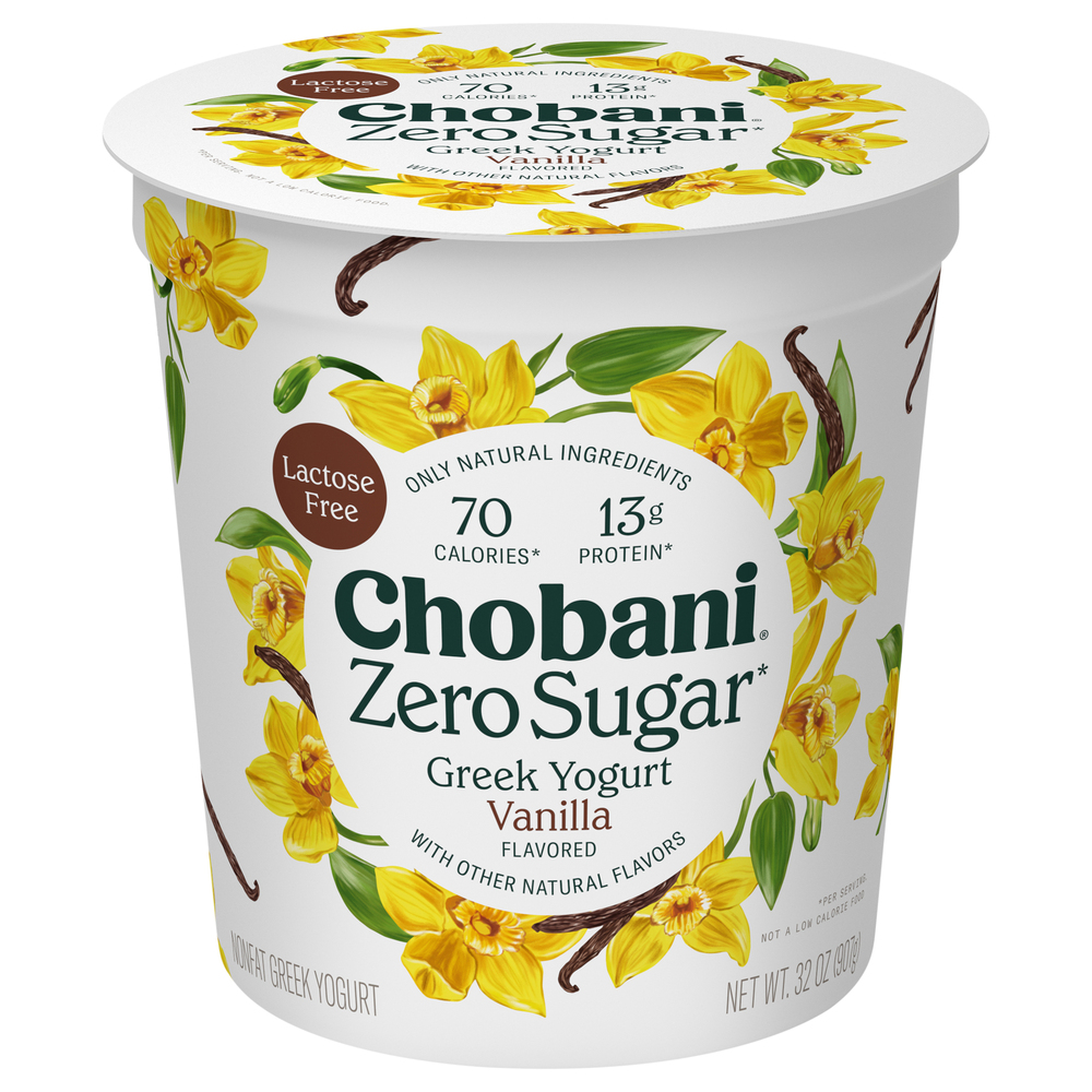 Chobani Yogurt Greek Nonfat Zero Sugar Vanilla Main Chobani Yogurt Greek Nonfat Zero Sugar Vanilla Main
