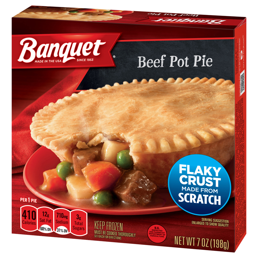 Banquet Beef Pot PieFrontRightElevated