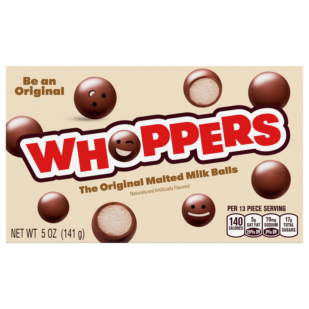 WHOPPERS Fun Size Individual Pouch, Chocolate Covered Malted Milk Balls  Candy Bulk 3 Pounds Bag 