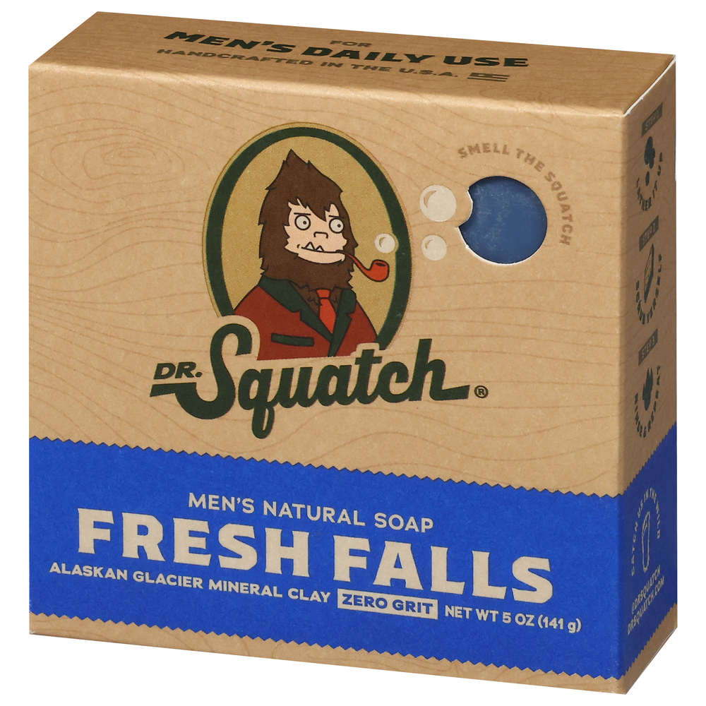 Dr. Squatch Zero Grit Men's Natural Fresh Falls Soap