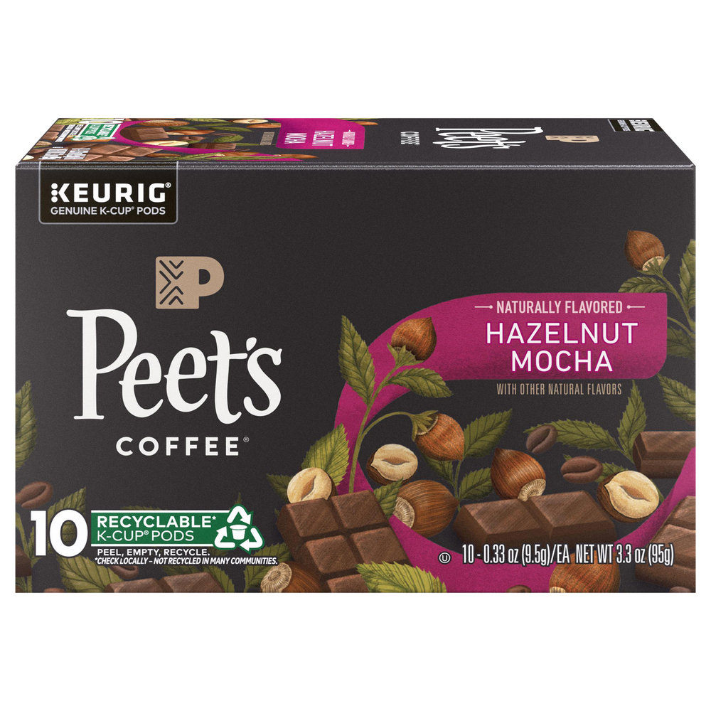 Peet s Coffee Hazelnut Mocha K Cup Coffee Pods 10ct Carton