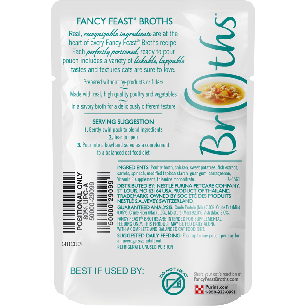 Fancy Feast Limited Ingredient Wet Cat Food Complement Broths Classic With Chicken