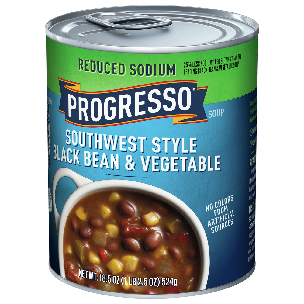 Progresso Soup, Reduced Sodium, Black Bean & Vegetable, Southwest Style ...