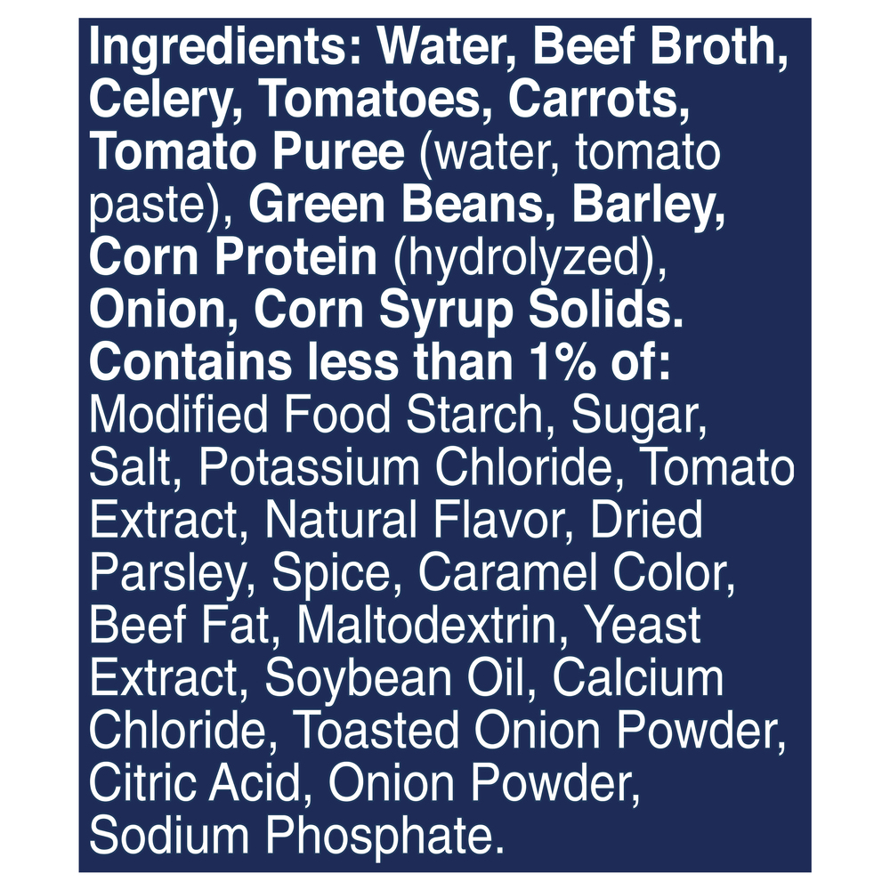 Progresso Soup, Light, Vegetable Barley, SavoryIngredients