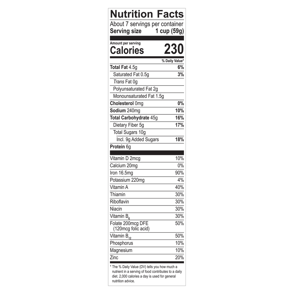 Great Grains Cereal, Banana Nut Crunch-Nutrition-Facts