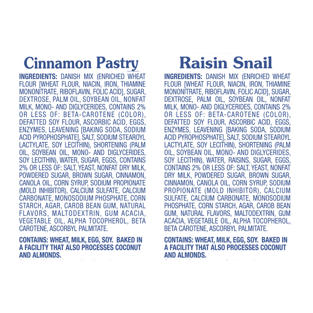Svenhard's Pastries, Cinnamon & Raisin, 12 Variety PackIngredients