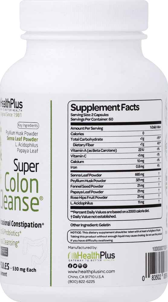 Super Colon Cleanse Super Colon Cleanse, 530 mg, Capsules