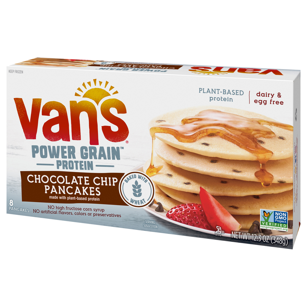 Van's Pancakes, Chocolate Chip, Power Grain Protein