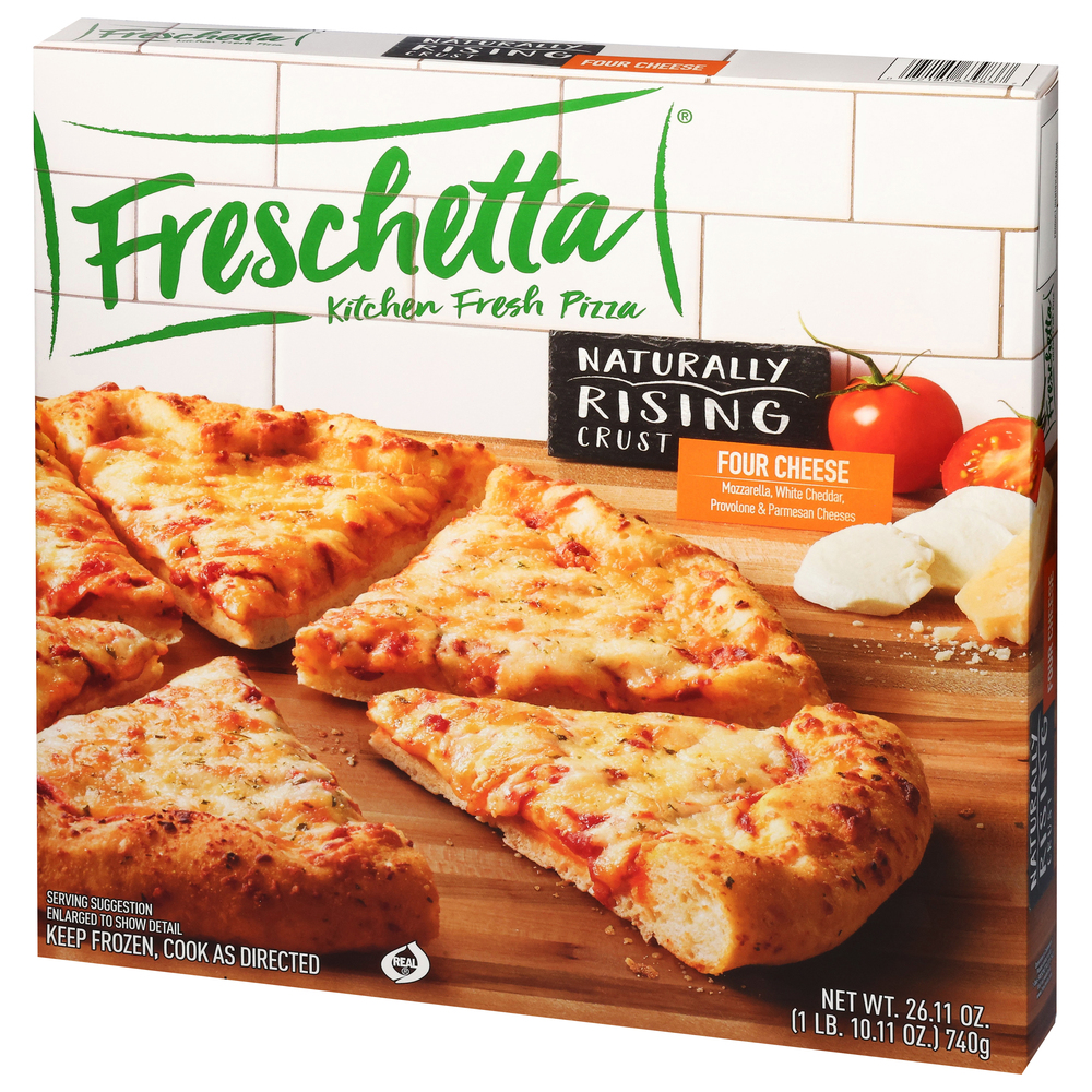 Freschetta Pizza, Naturally Rising Crust, Four Cheese-Front-Right-Elevated