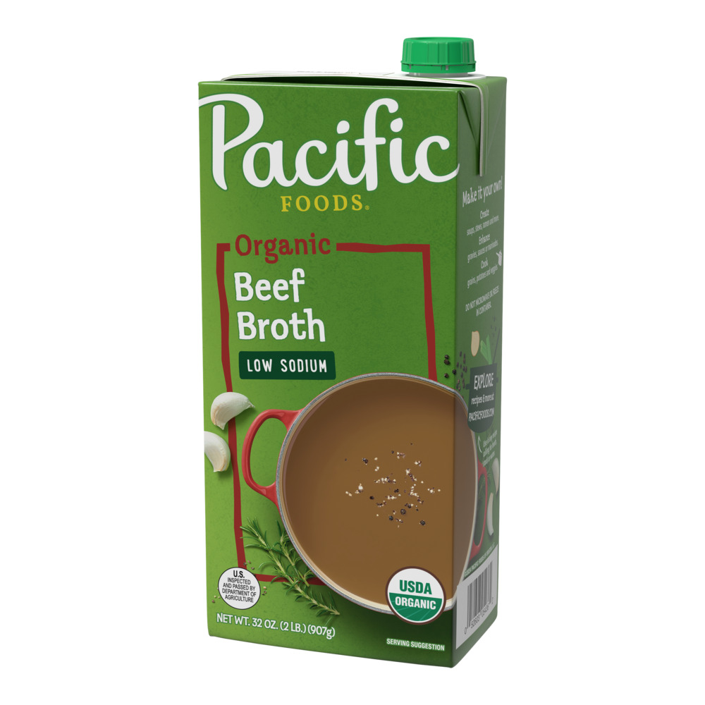 Pacific Foods Beef Broth, OrganicFrontRightElevated