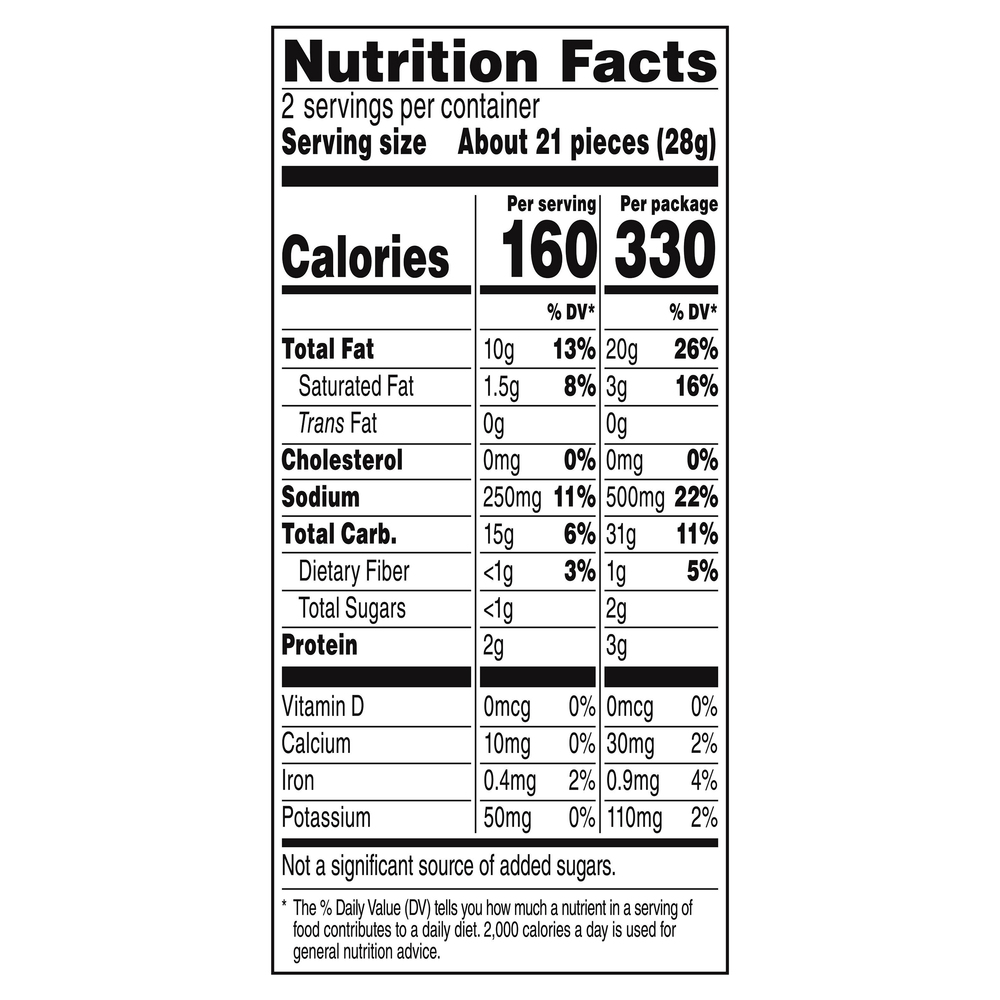 Cheetos Cheese Flavored Snacks Crunchy Nutrition Facts