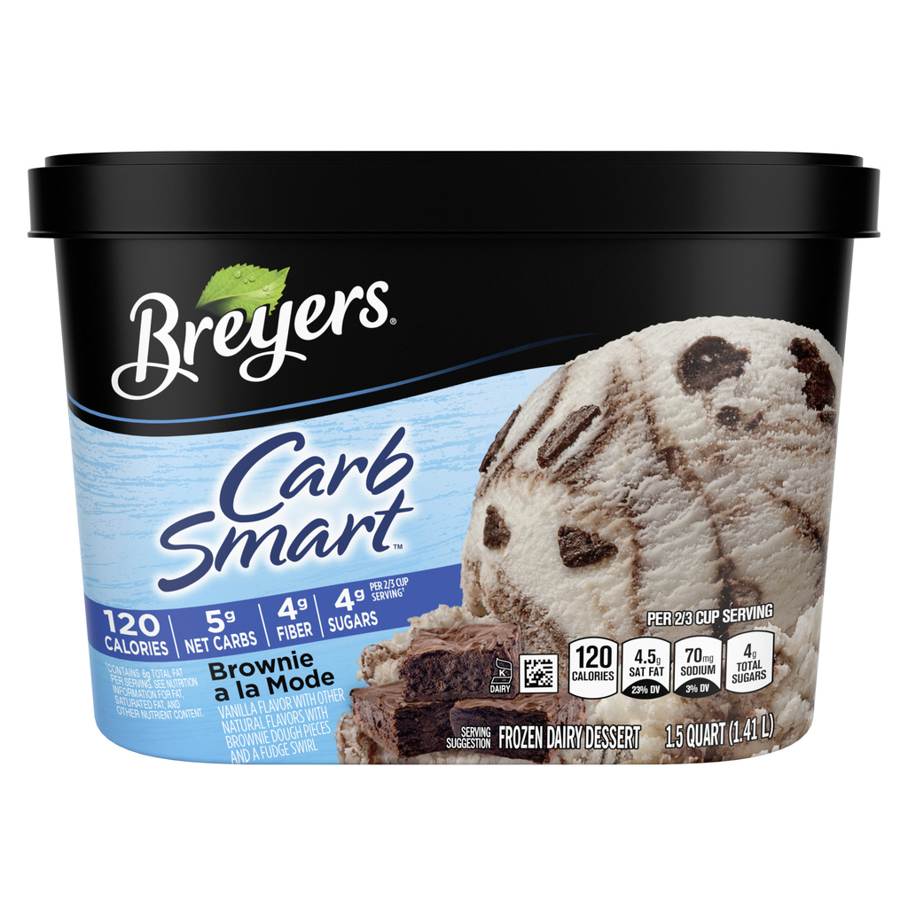 Breyers Carb Smart Frozen Dairy Dessert Brownie a la Mode