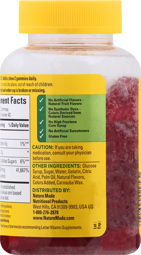 NatureWise Vitamin B12 Gummies For Adults, 1000 Mcg