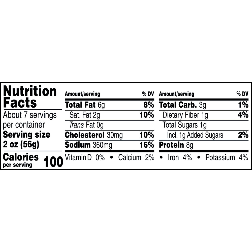 Hillshire Farm Turkey Smoked Sausage 13 Ounces Nutrition Facts