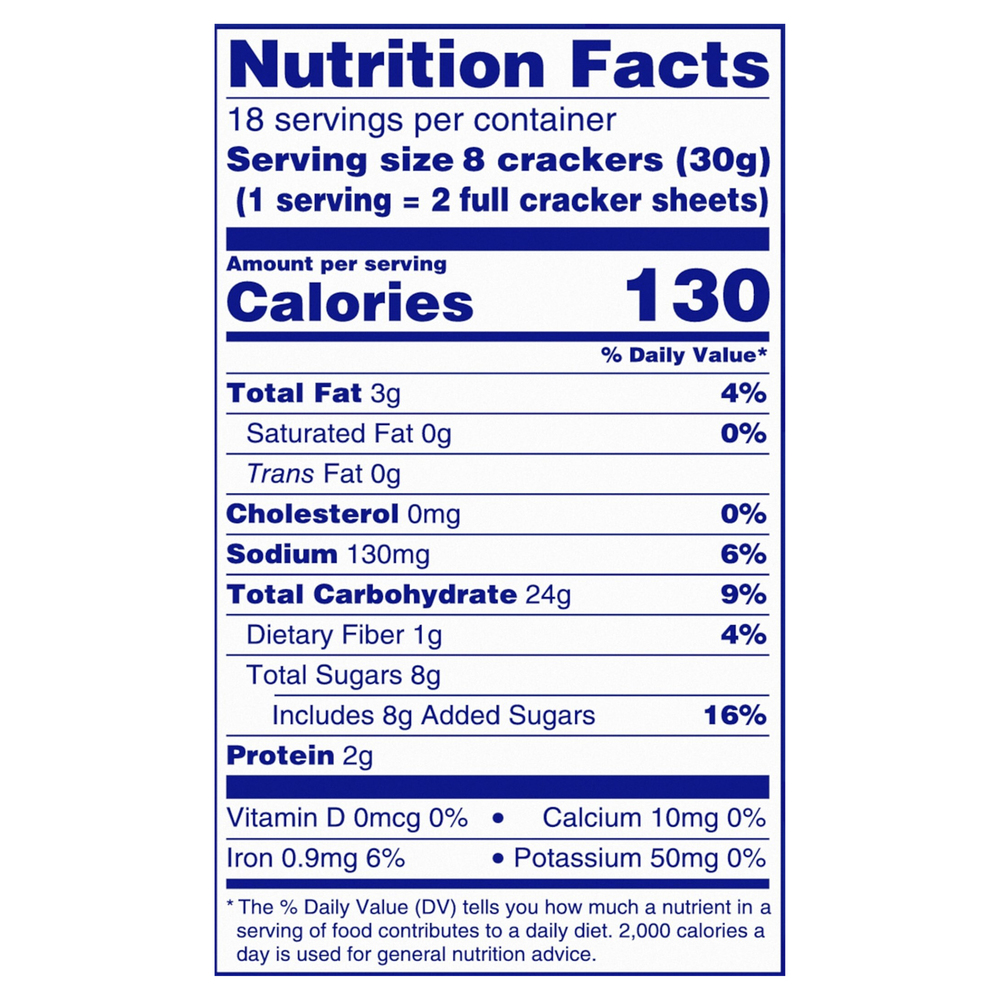 Honey Maid Grahams, Honey, 4 Packs, Family SizeNutritionFacts