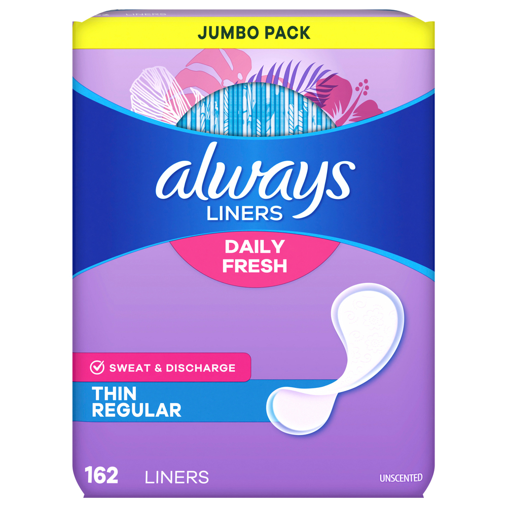 Always Liners, Daily Fresh, Thin Regular, Unscented-Main