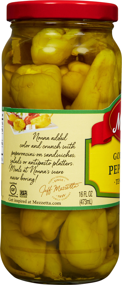 Mezzetta Peperoncini, Golden Greek, Medium Heat