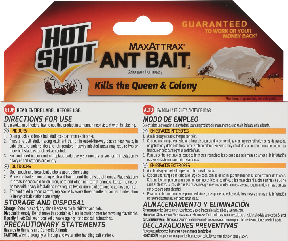 Hot Shot Maxattrax Ant Bait2, Bait StationsPlanogramBack