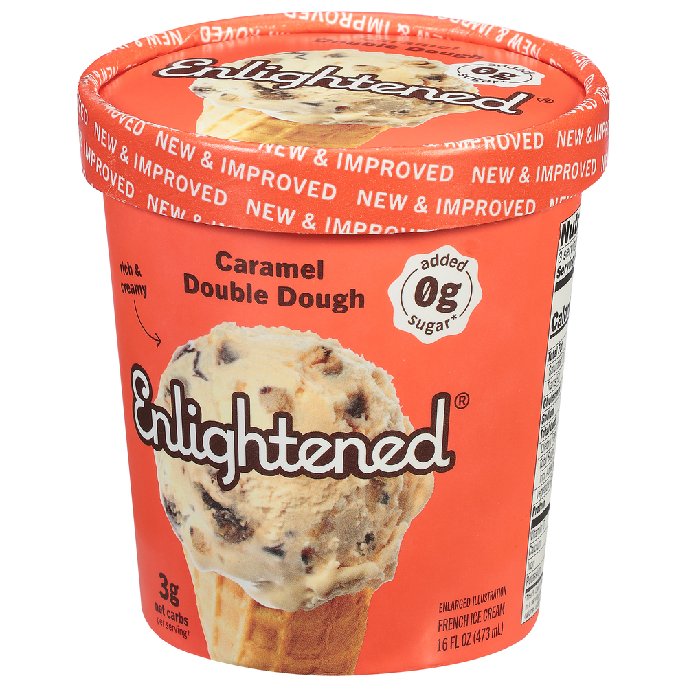 Enlightened Ice Cream, Caramel Double Dough, French