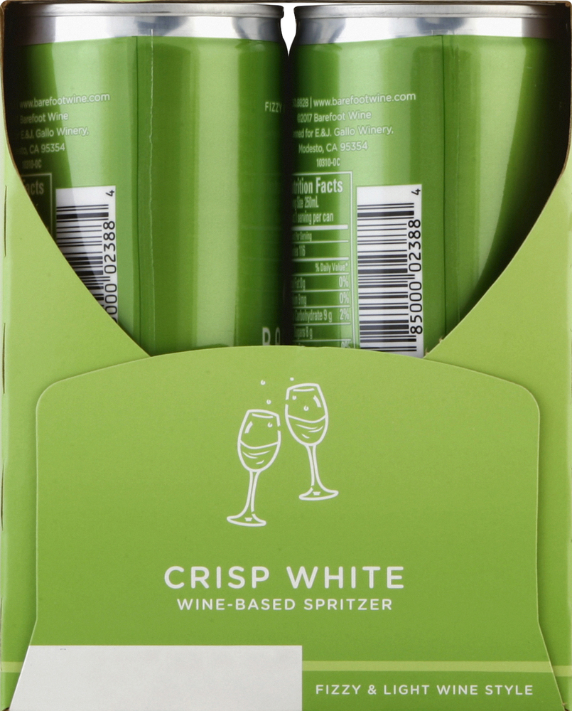 Barefoot Spritzer Crisp White Wine 4 Single Serve-Planogram-Left