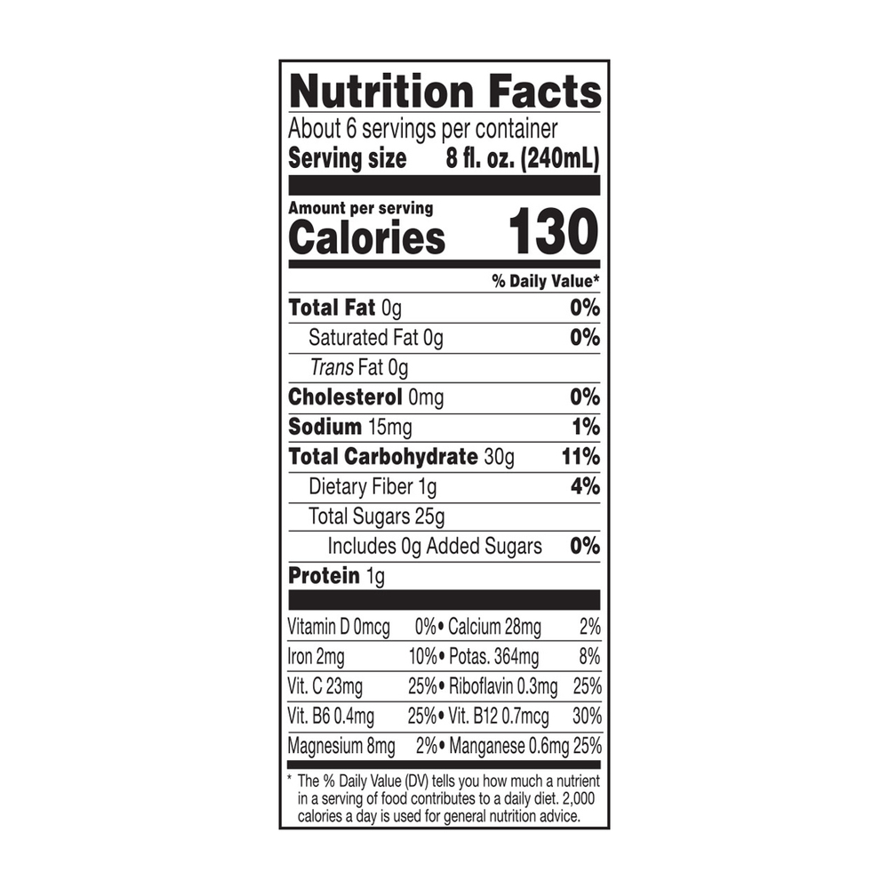 Bolthouse Farms Green Goodness 100% Juice Smoothie, Green Goodness-Nutrition-Facts