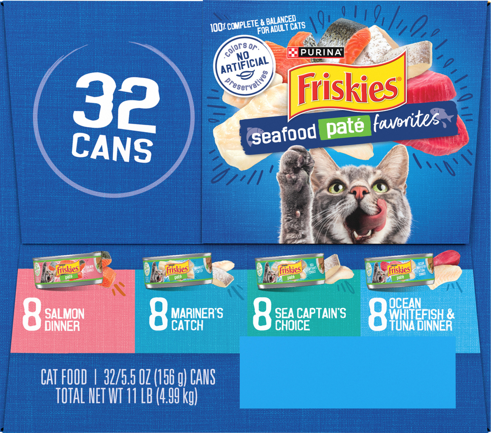 Friskies Cat Food Seafood Pate Favorites