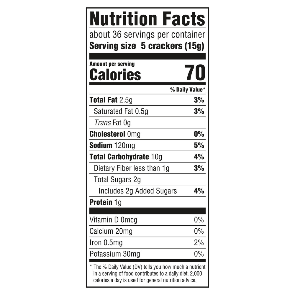 Balanced Breaks Ritz Nutrition Label Ritz Crackers, Family Size-Nutrition-Facts