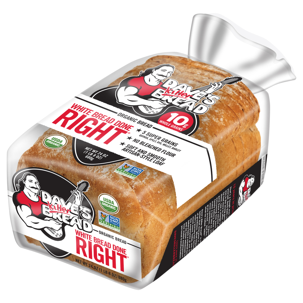Dave's Killer Bread Bread, Organic, White Bread Done Right-Front-Right ...