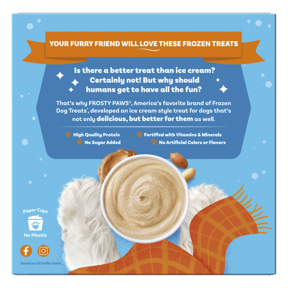 Frosty Paws Dog Treats Frozen Peanut Butter Flavor
