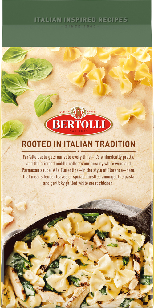 Bertolli Chicken Florentine & Farfalle-Planogram-Back