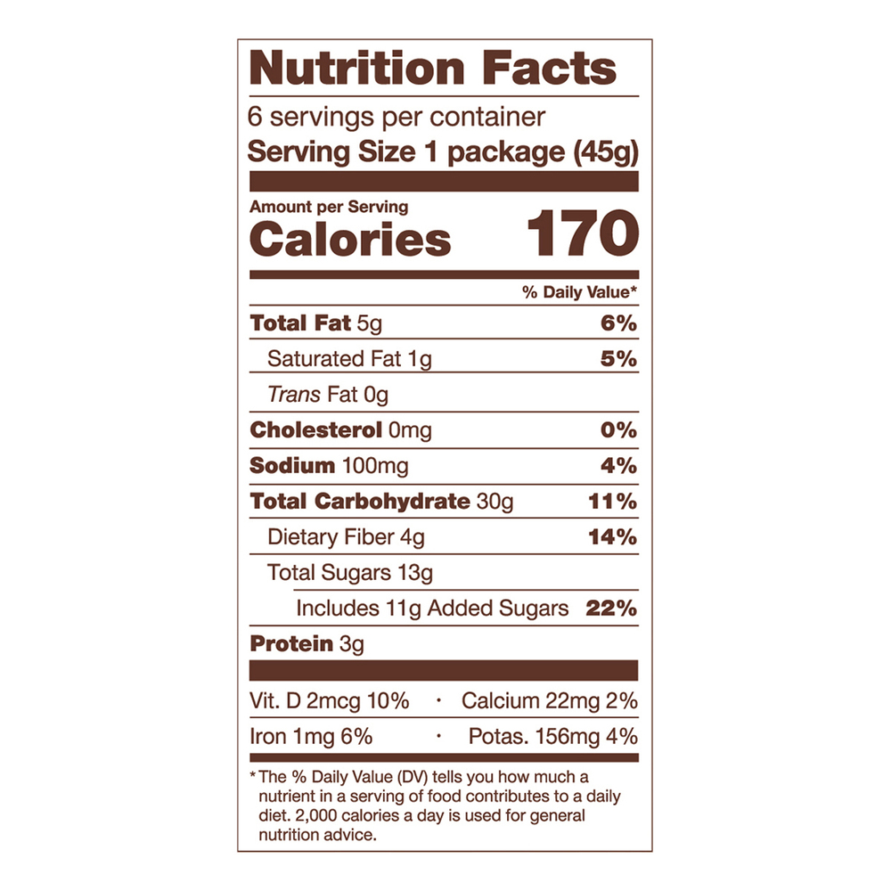 Nature's Bakery Brownie, Double ChocolateNutritionFacts