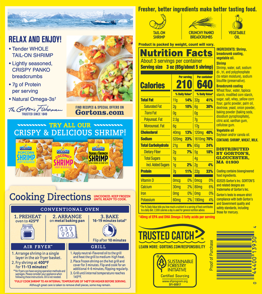 Gorton's Butterfly Shrimp-Planogram-Back